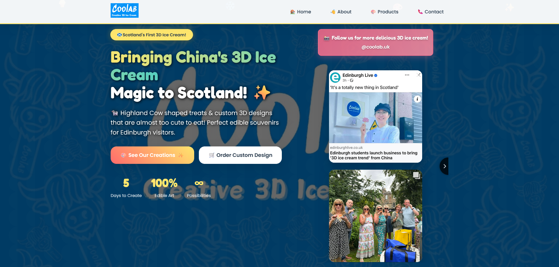 Coolab UK 3D Ice Cream Website